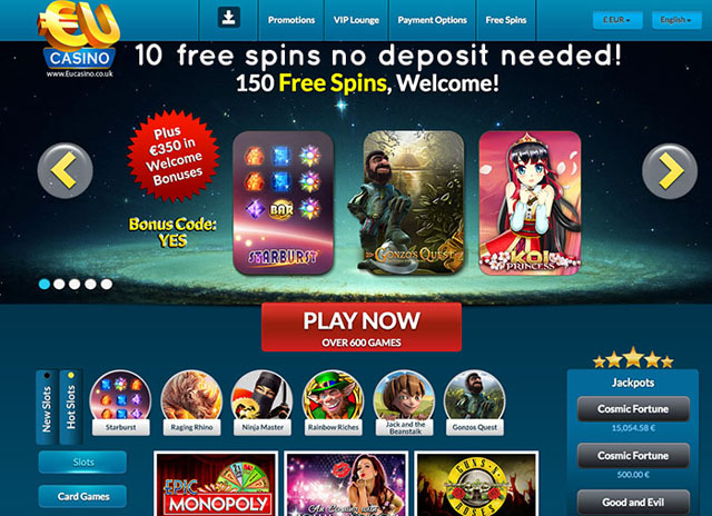 EU Casino Homepage Screenshot-PLAY HERE